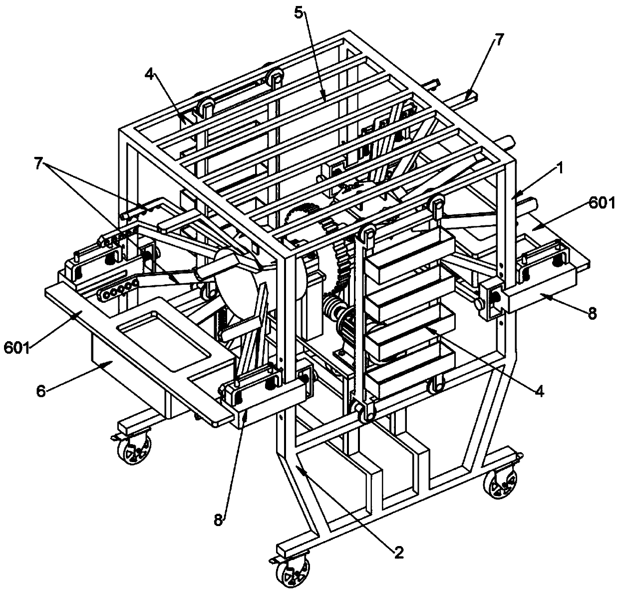 Horticultural crop cultivation frame with automatic rotating illumination display facility