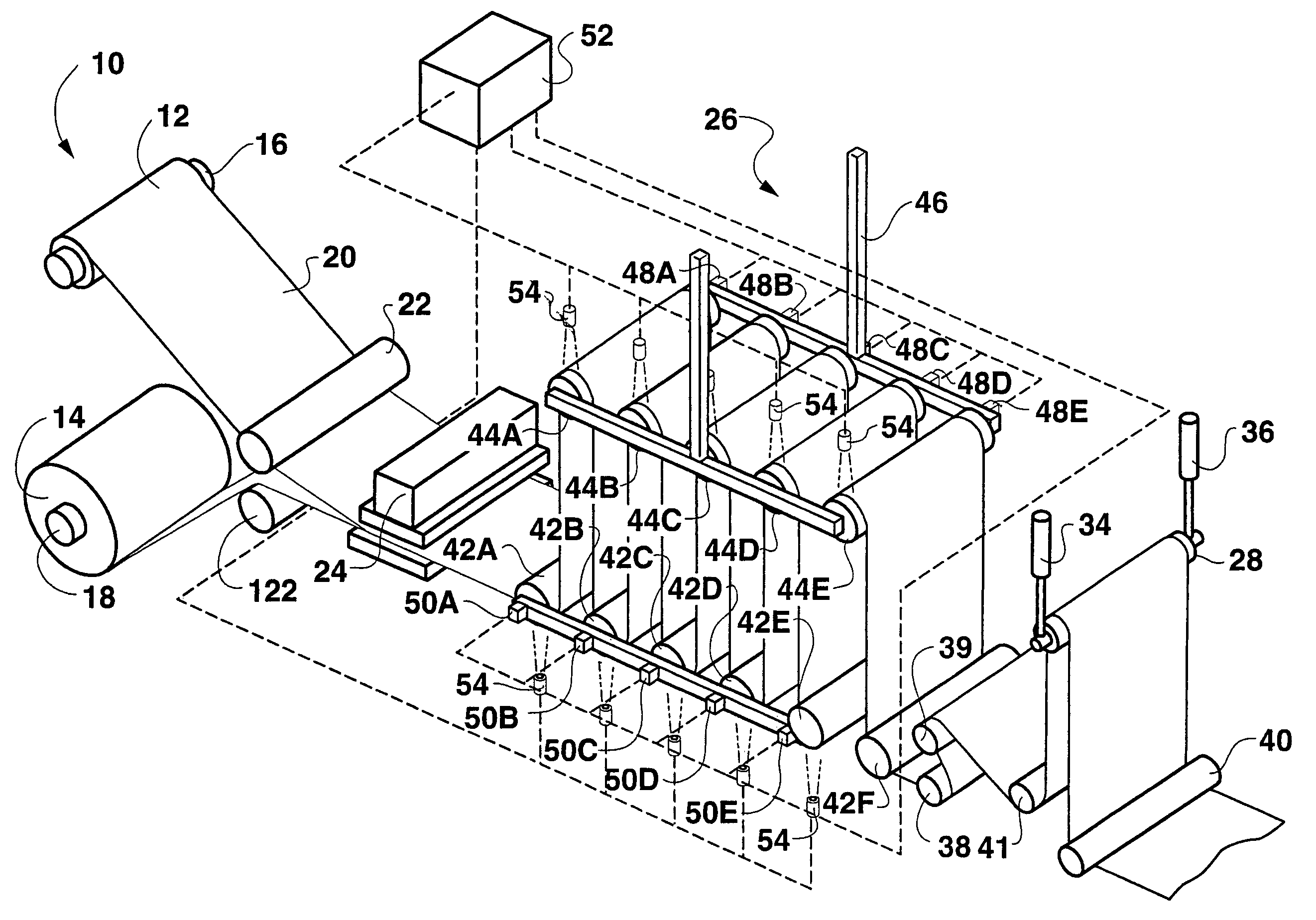 System and process for controlling the deceleration and acceleration rates of a sheet material in forming absorbent articles