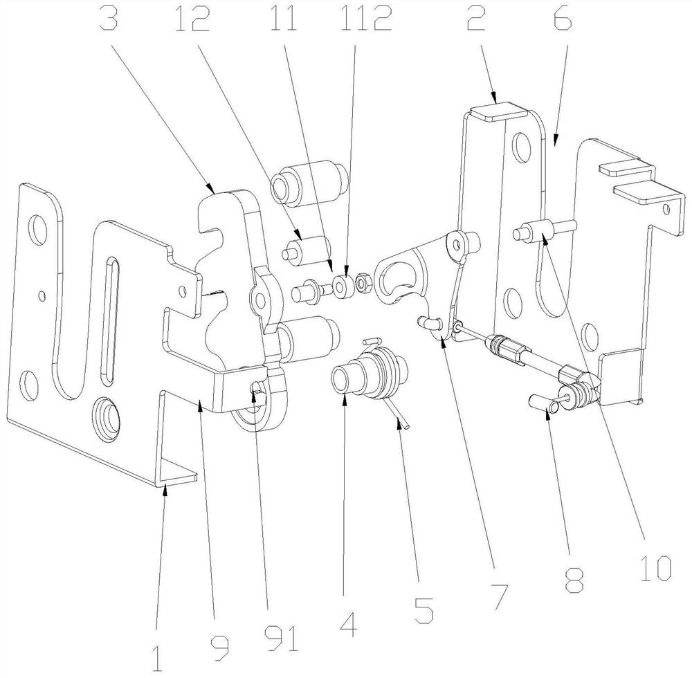 Automobile seat backrest lock capable of achieving multi-gear angle adjustment