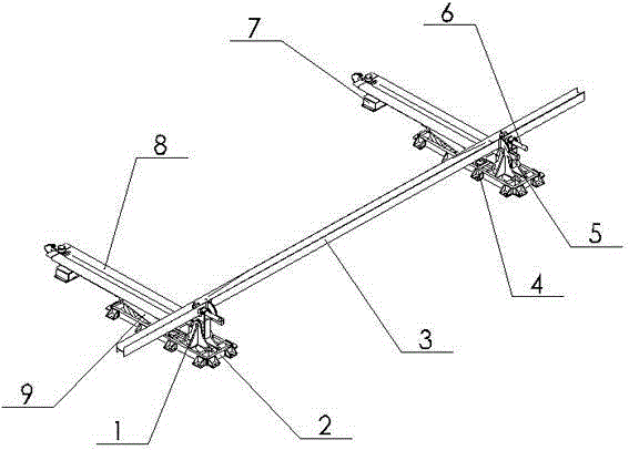 Foundation-free overturning table for overturning concrete PC plate