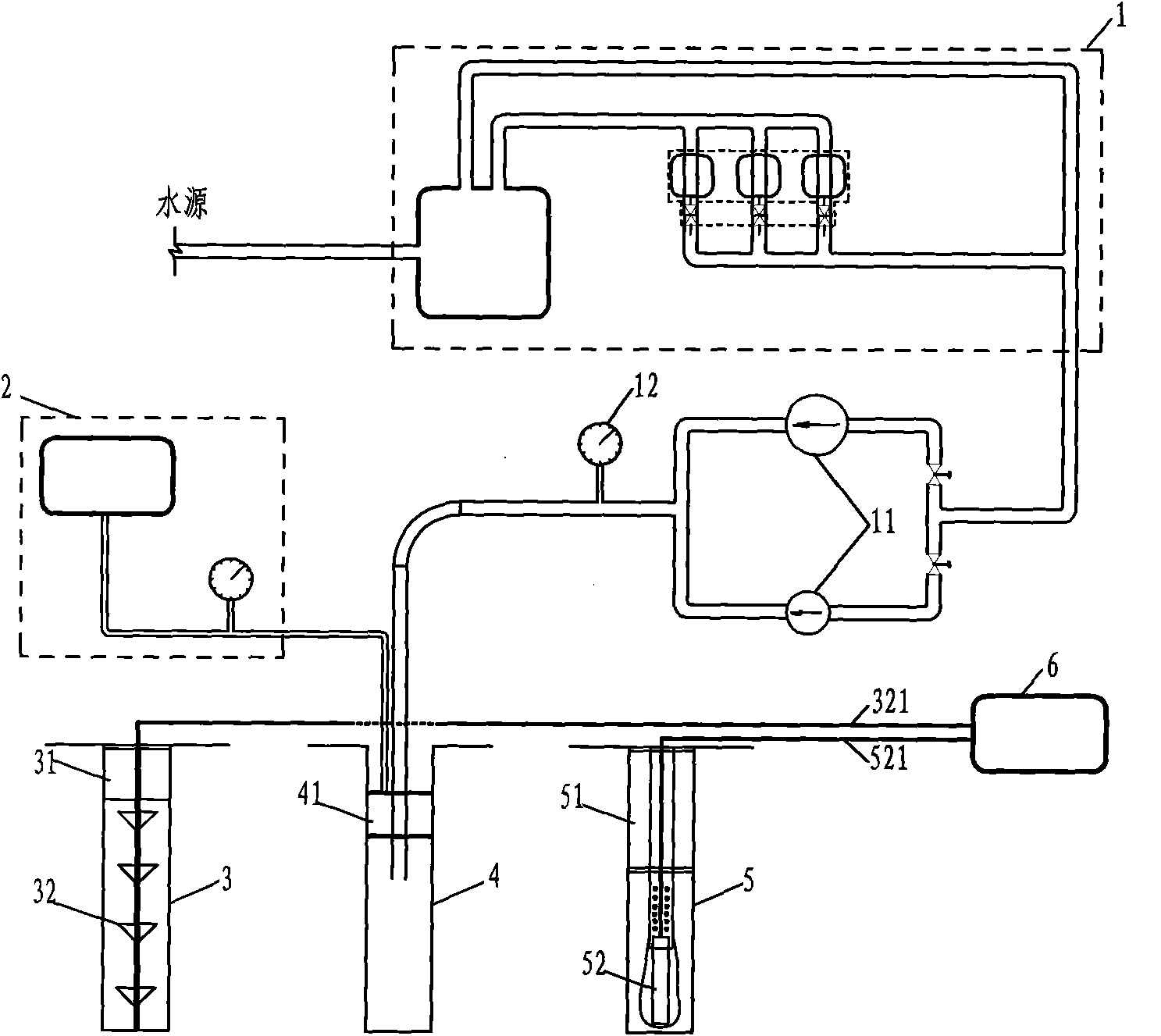 Rock high-pressure permeability testing method and device based on rock displacement and hole-pressure