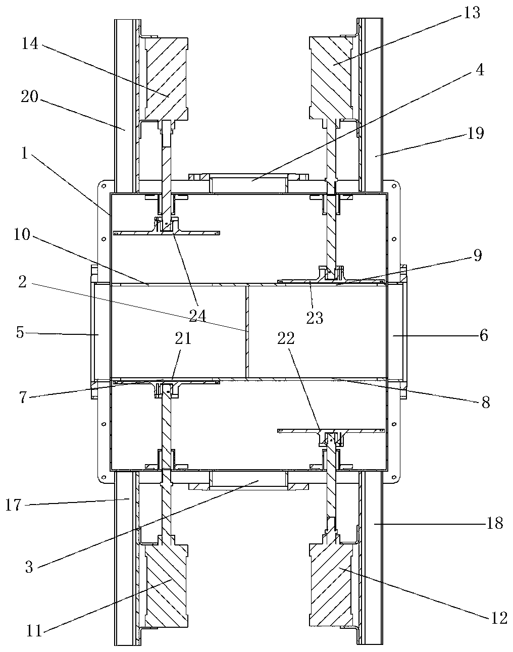 Withdrawing type single-layer leakage-free four-way reversing valve