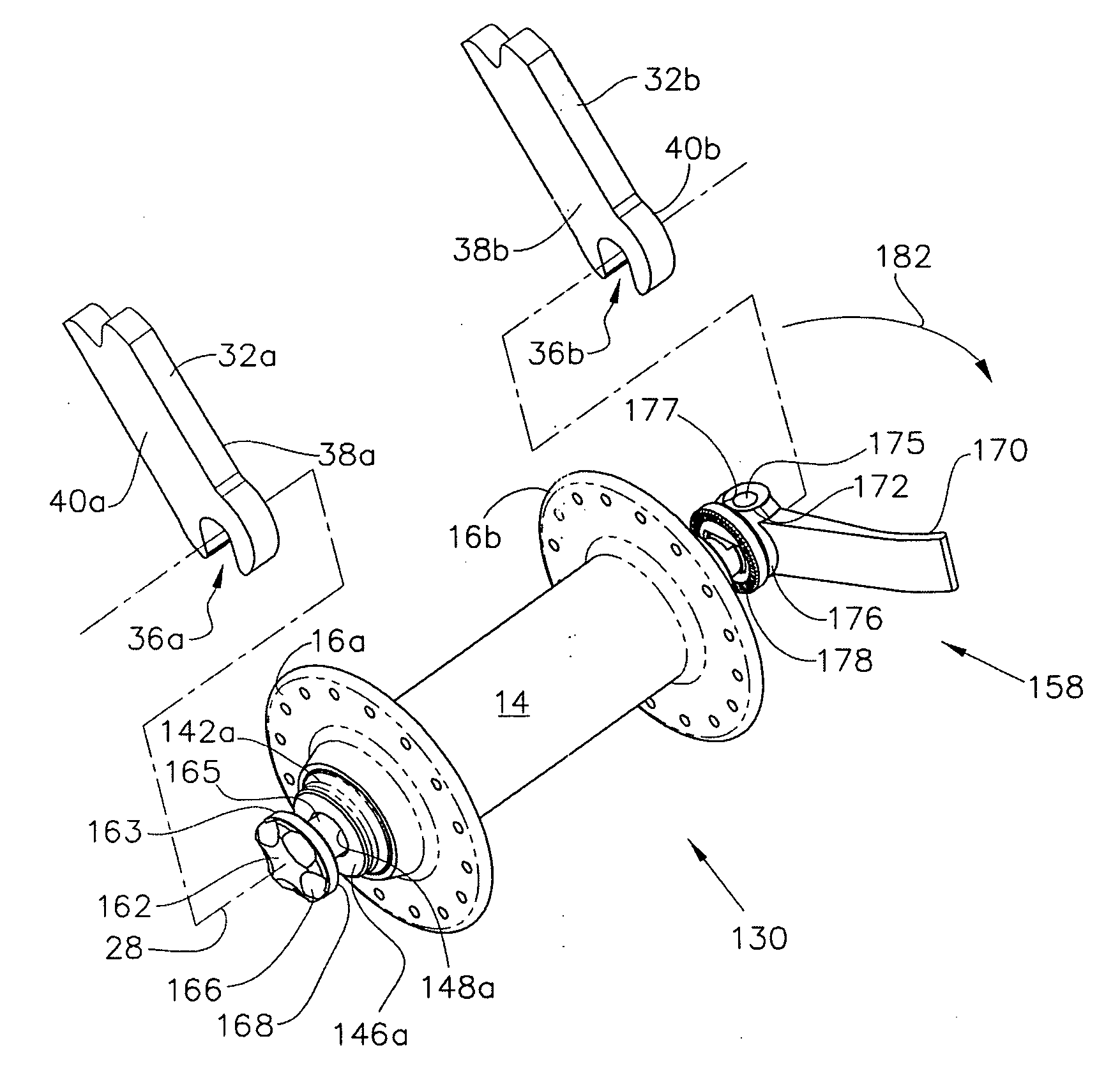 Quick release hub assembly