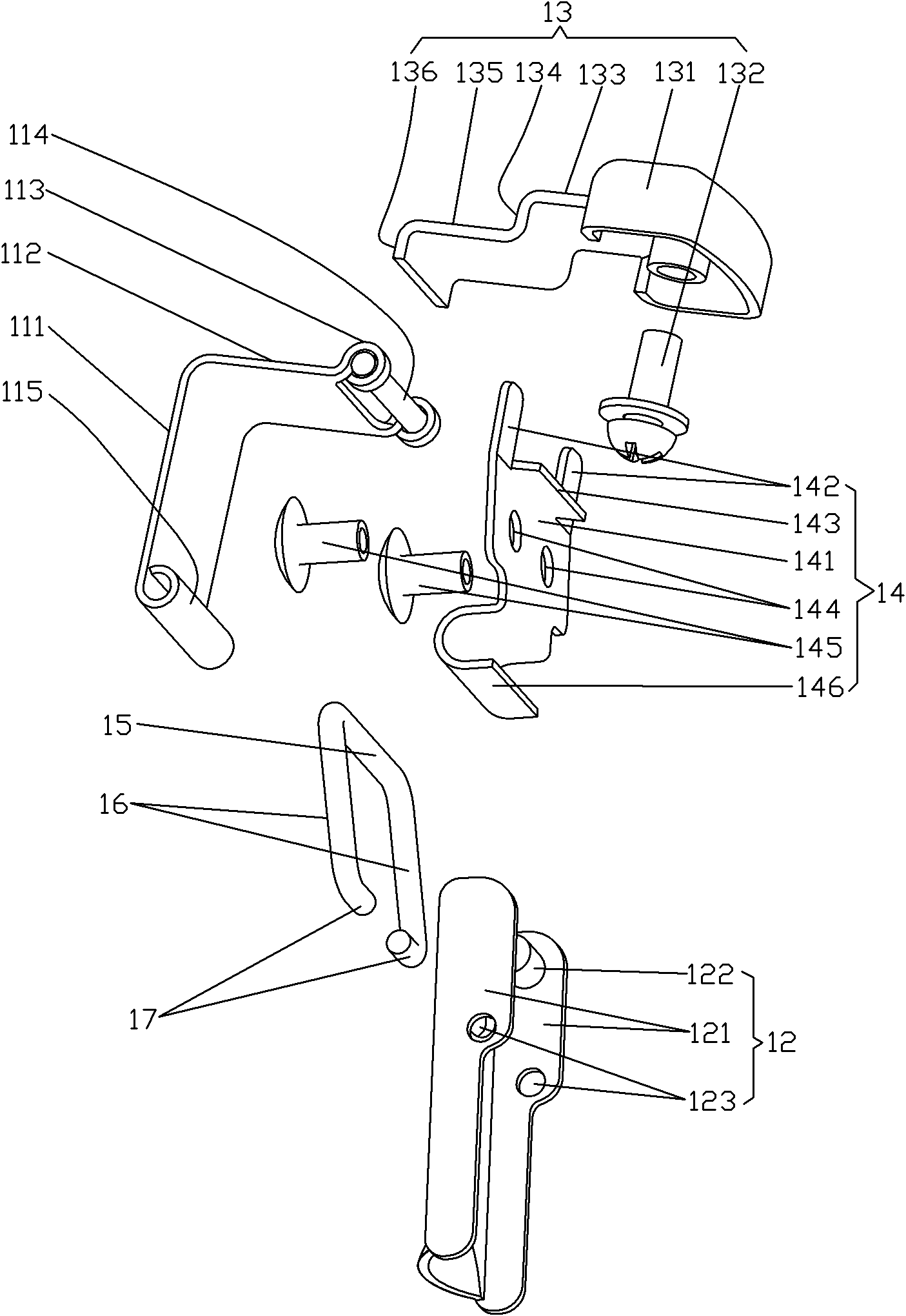 Hasp-type hinge structure and lamp