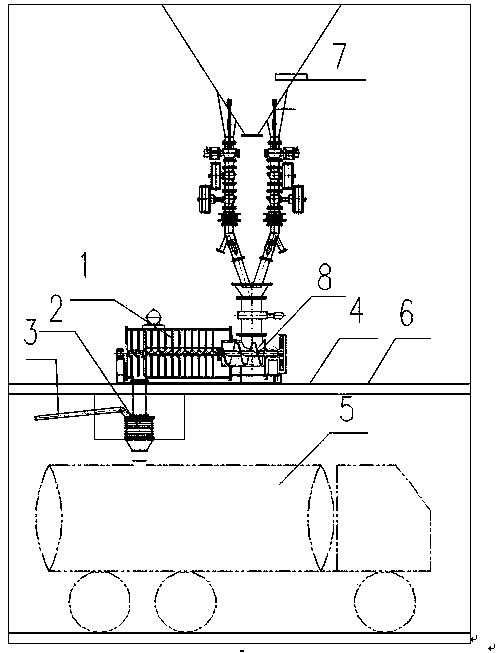 Blast furnace gravitational dust and ash removal device