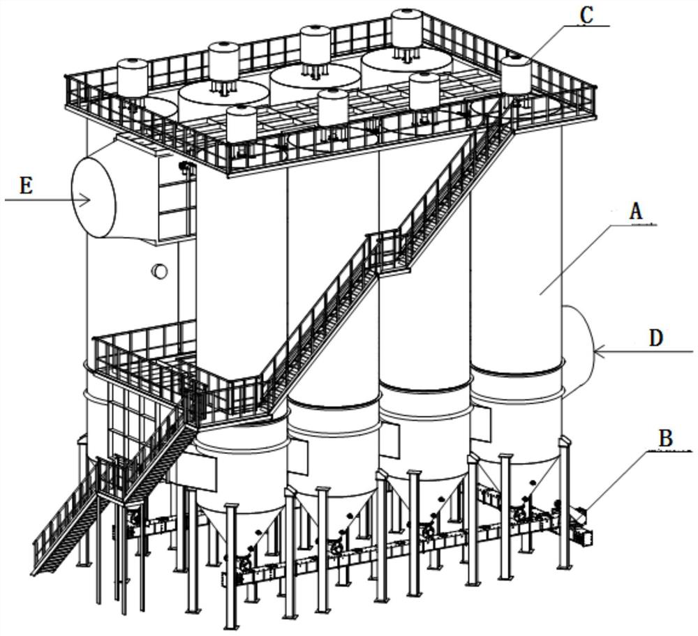 Array type mixed dust removal device