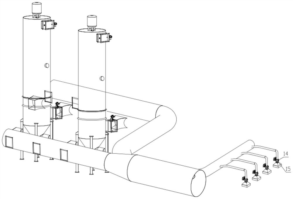 Array type mixed dust removal device