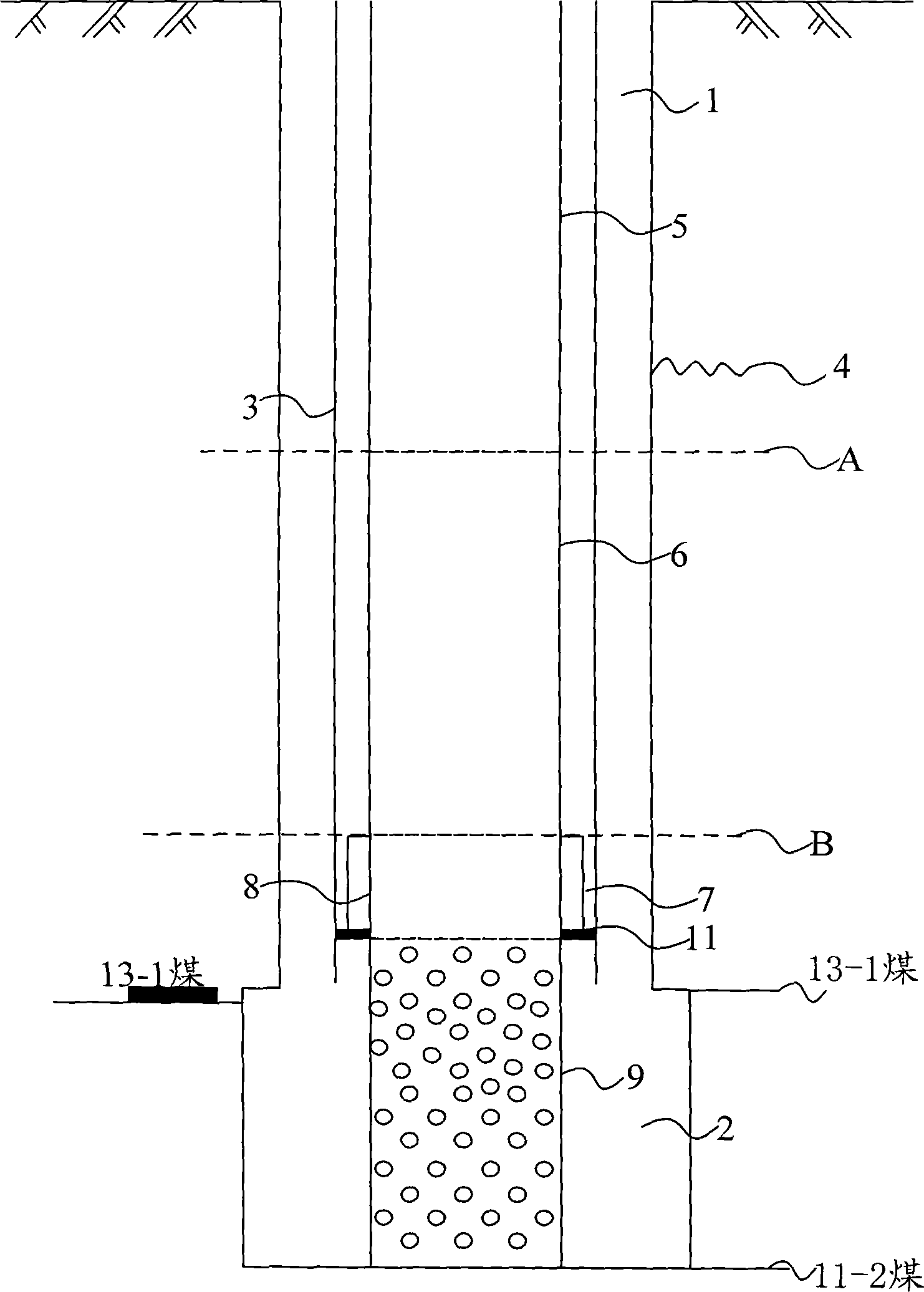 Gas drainage borehole and construction method thereof