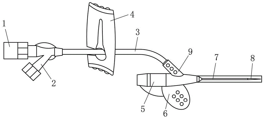 A medical convenient positive pressure indwelling needle