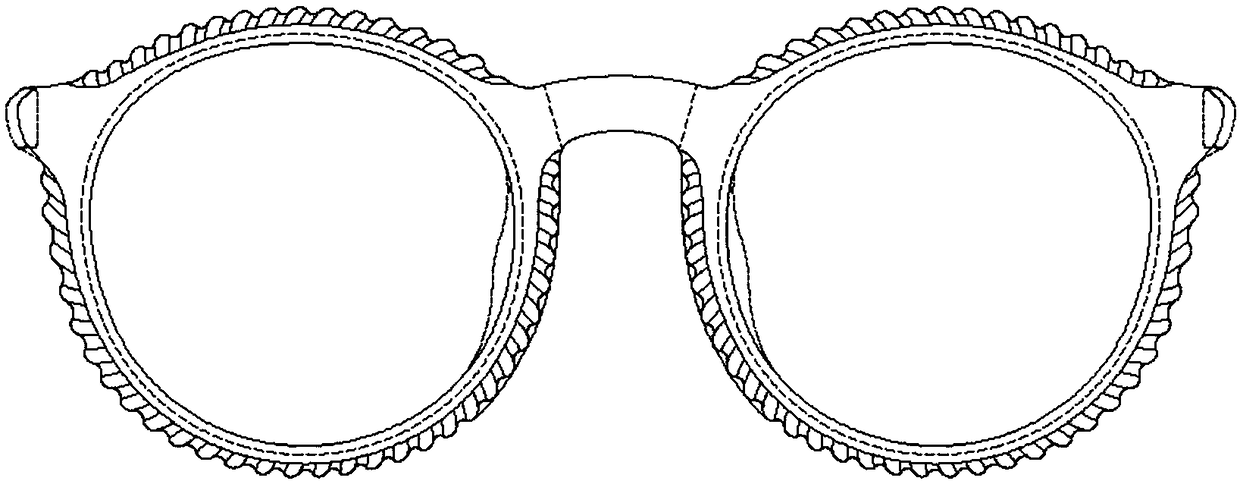 Processing method for hot pressing three-dimensional patterns on surface of cellulose acetate glasses