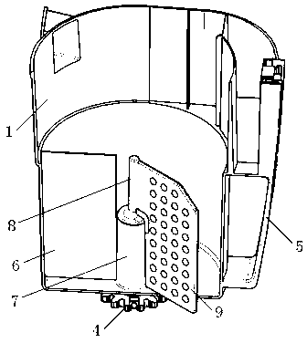 Dust collection barrel provided with speed-changing compressed structure