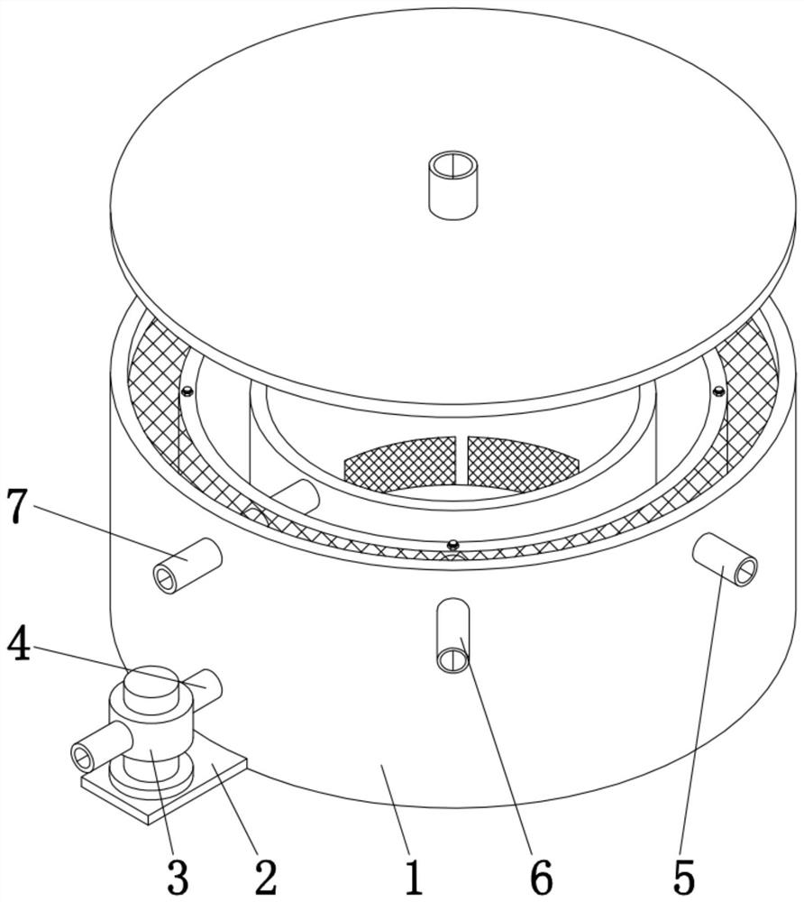 Oil-removing and slag-skimming device for sewage treatment