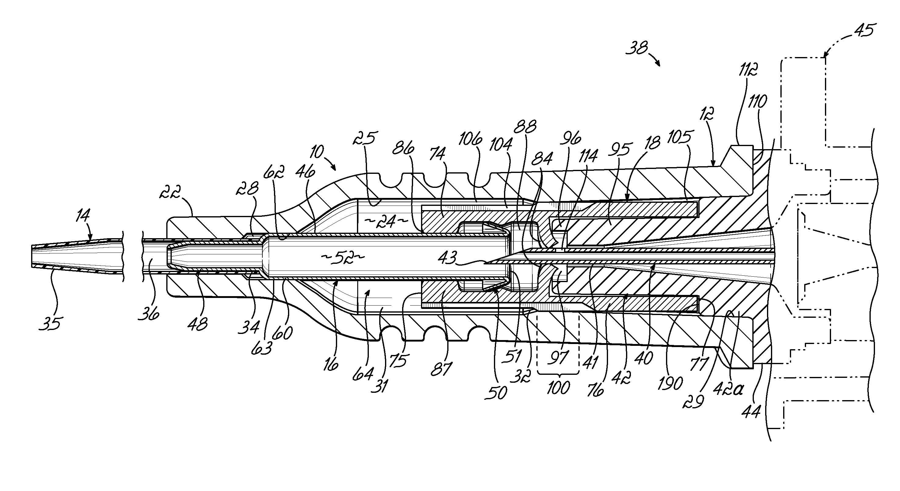 Catheter assembly with seal member