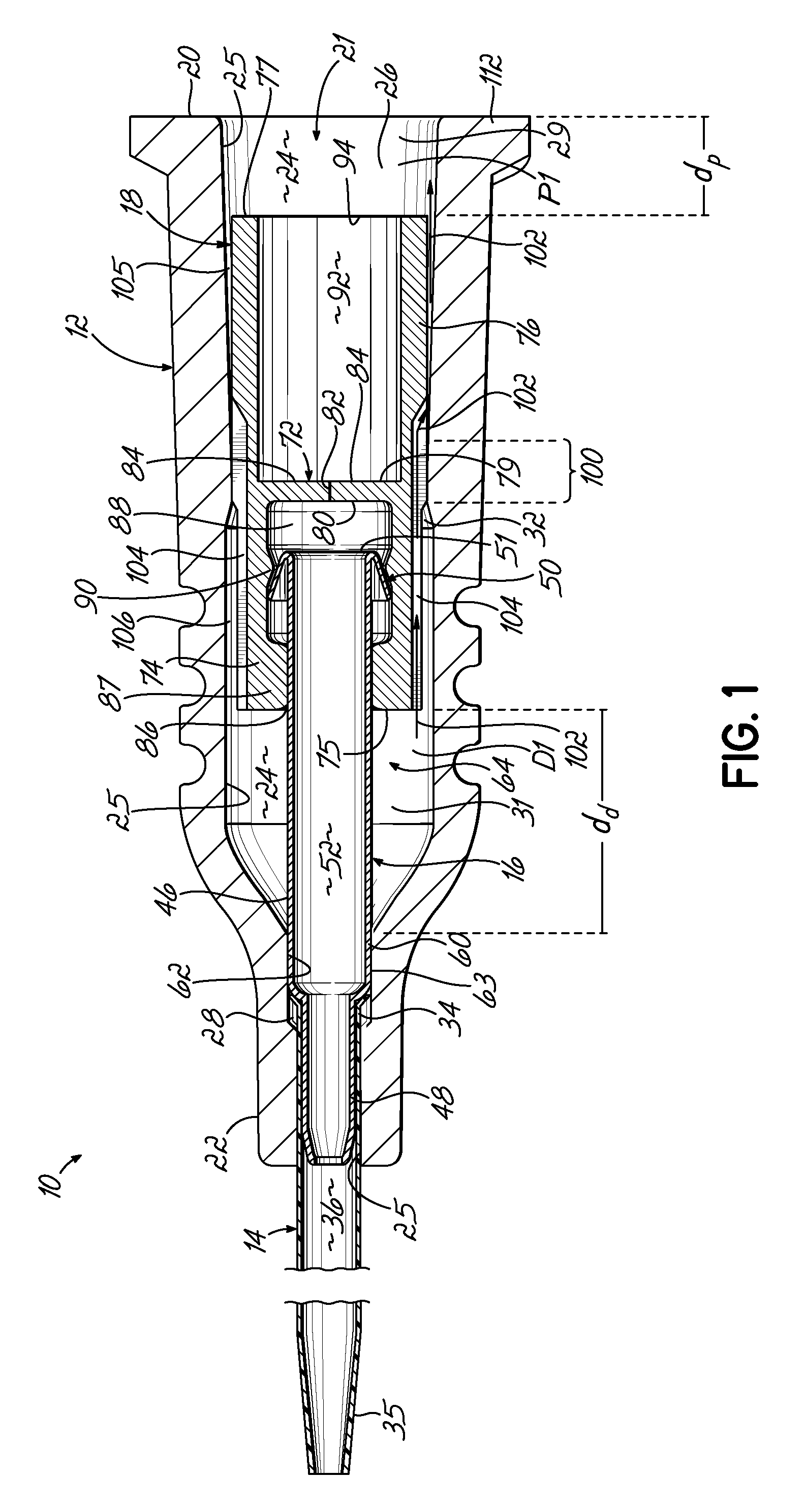 Catheter assembly with seal member