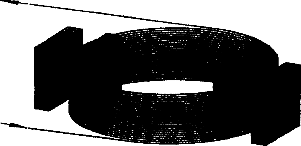 Method for preparing precursory wire made from composite material of Ti alloy base enhanced by continuous SiC fibre