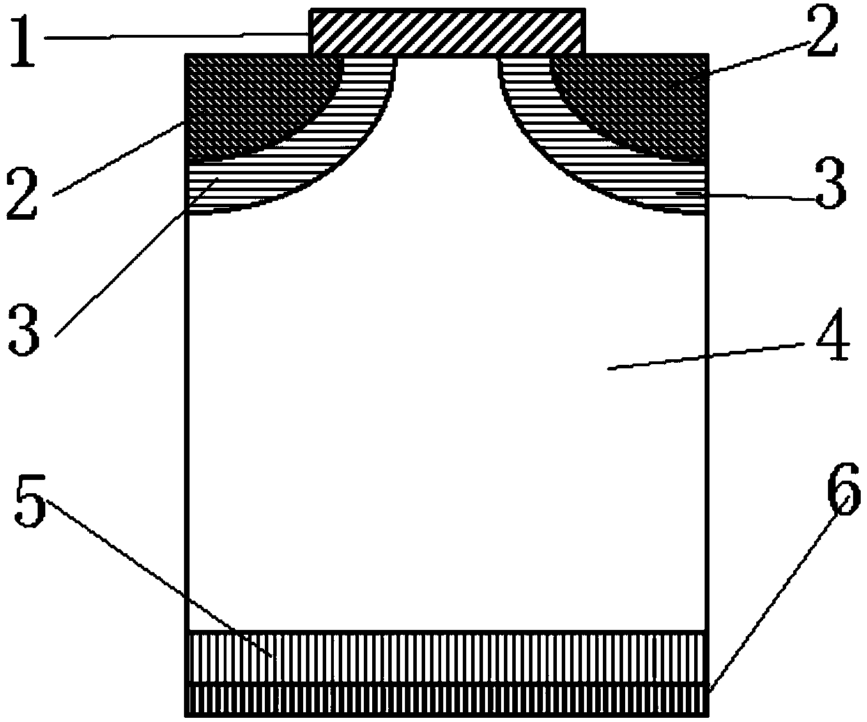 Grid-controlled vertical double-diffusion metal-oxide semiconductor field effect transistor