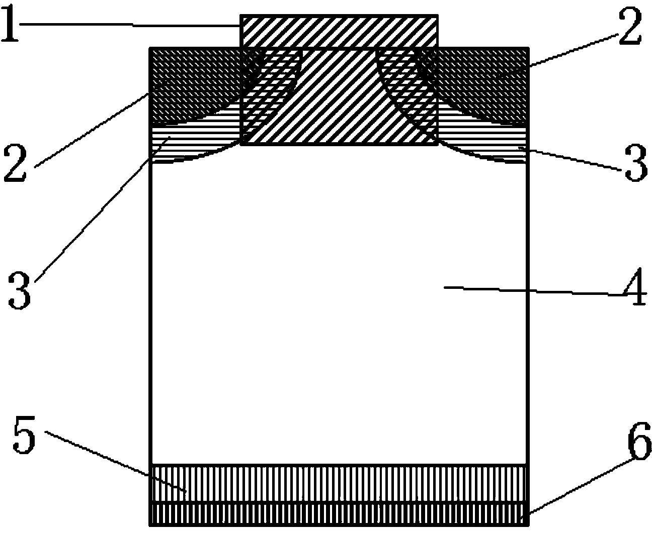 Grid-controlled vertical double-diffusion metal-oxide semiconductor field effect transistor