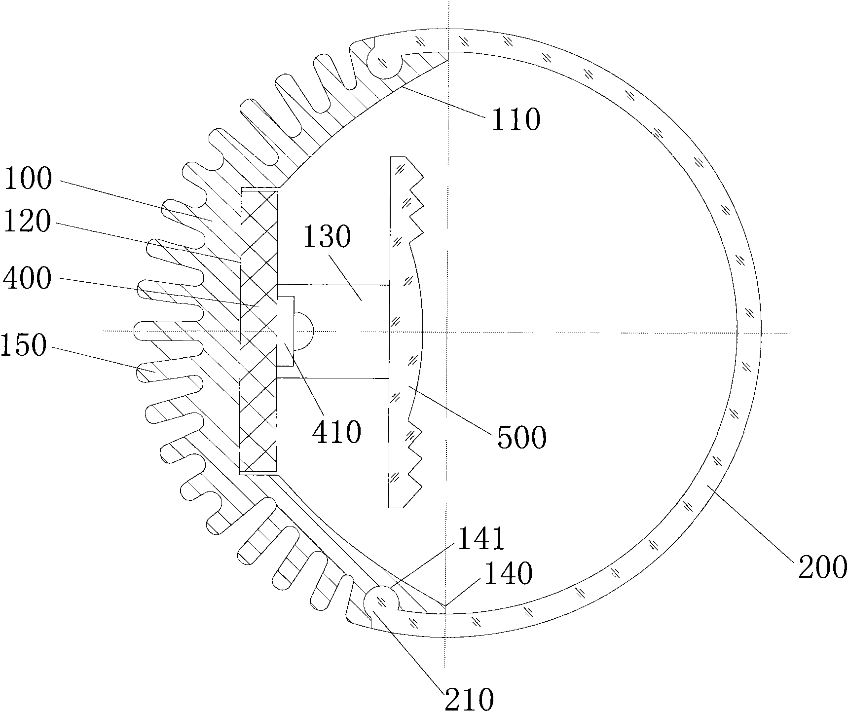 Quasi-fluorescence LED illumination monomer and application thereof