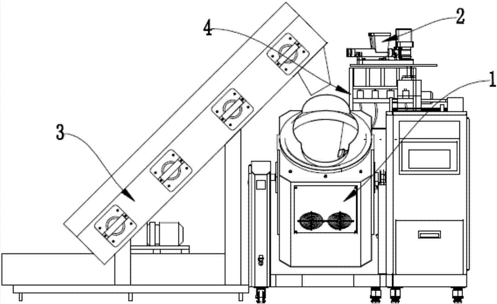 Food cooking device with feeding function