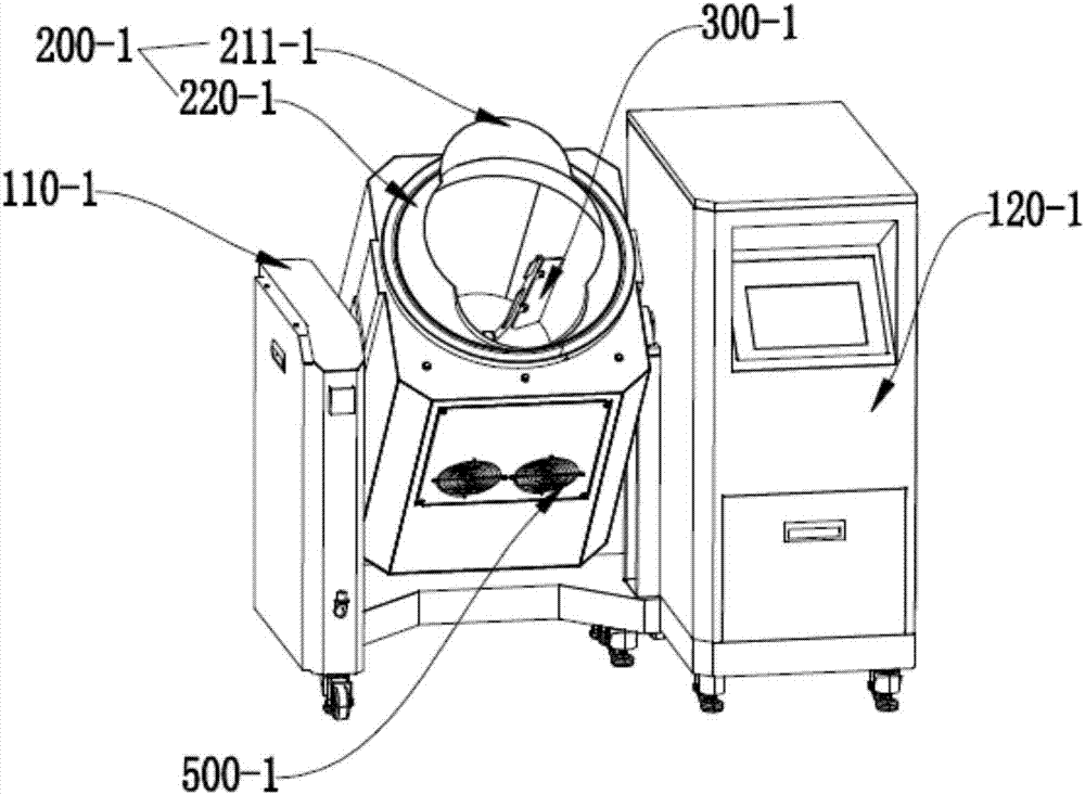 Food cooking device with feeding function