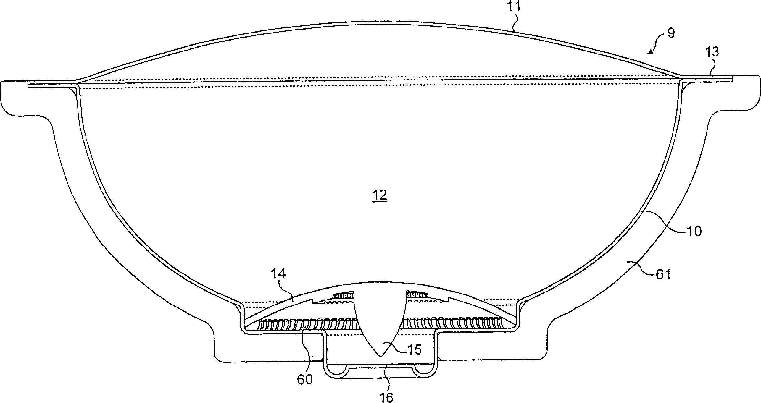 Closed capsule with opening mean