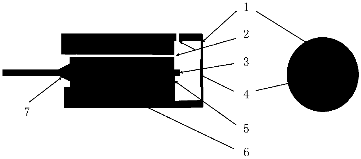 Optical fiber acoustic vibration sensor based on gold-plated vibration film and manufacturing method thereof