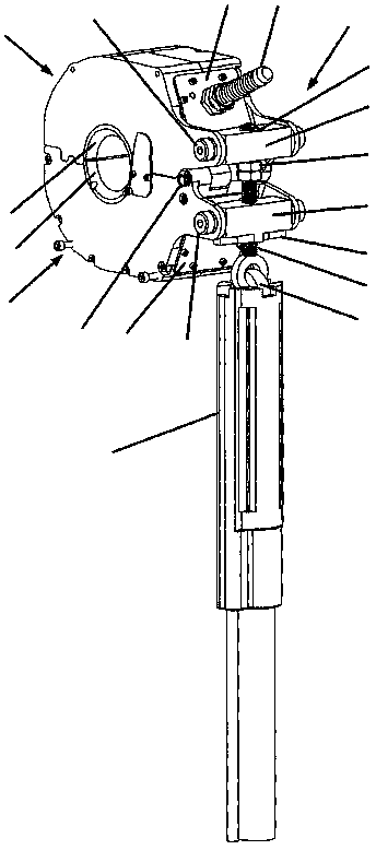 Push-pull opening and closing mechanism used for power line sensor and having locking and limiting functions