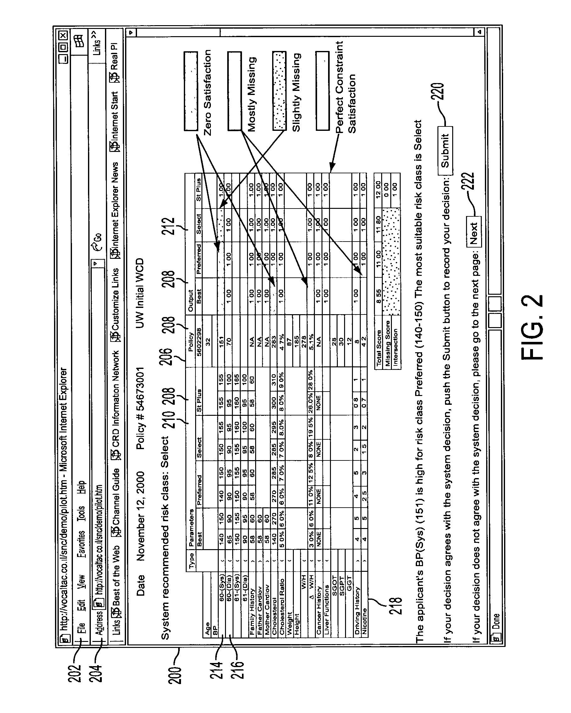 System for determining a confidence factor for insurance underwriting suitable for use by an automated system