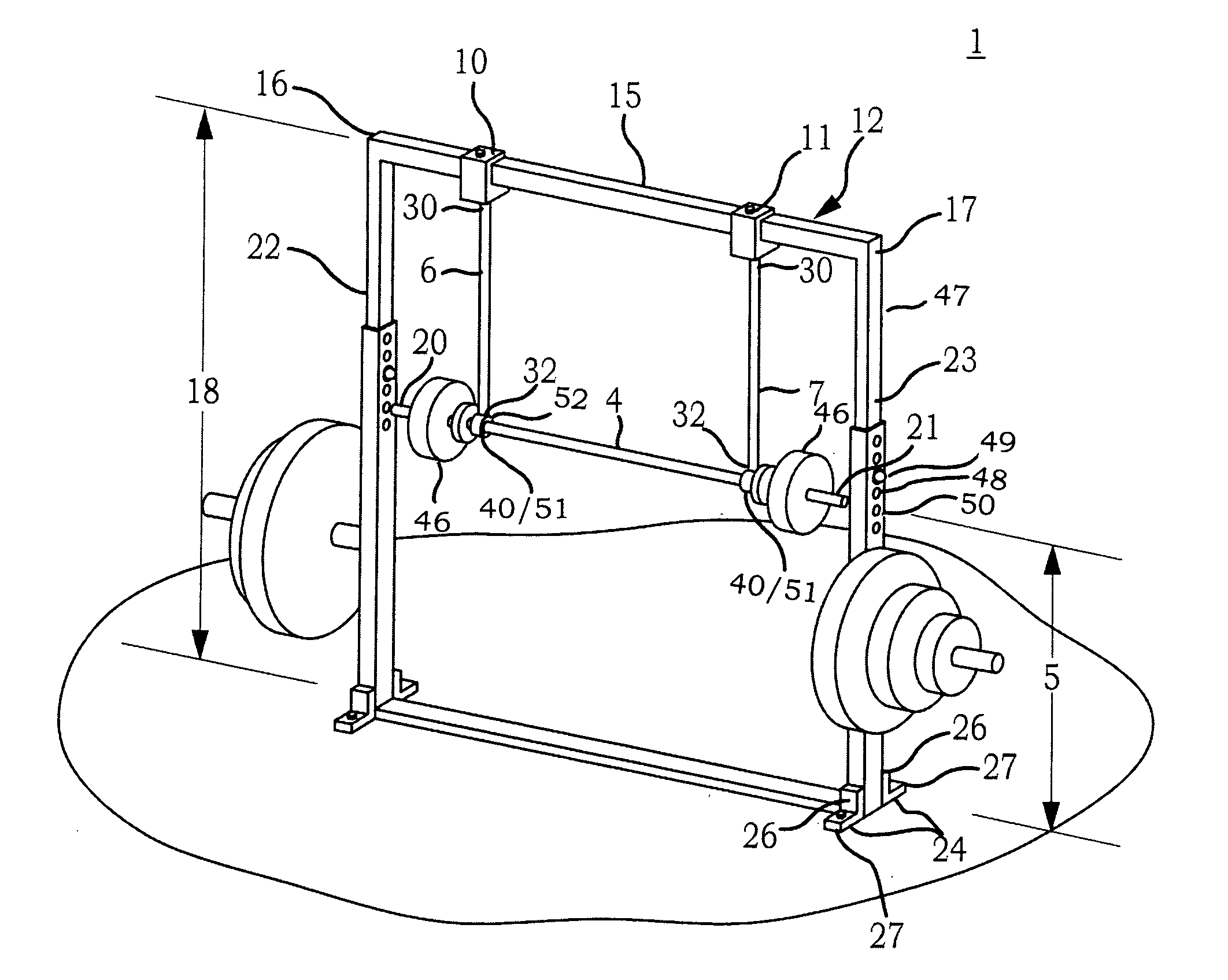 Weight lifting free fall restraint system