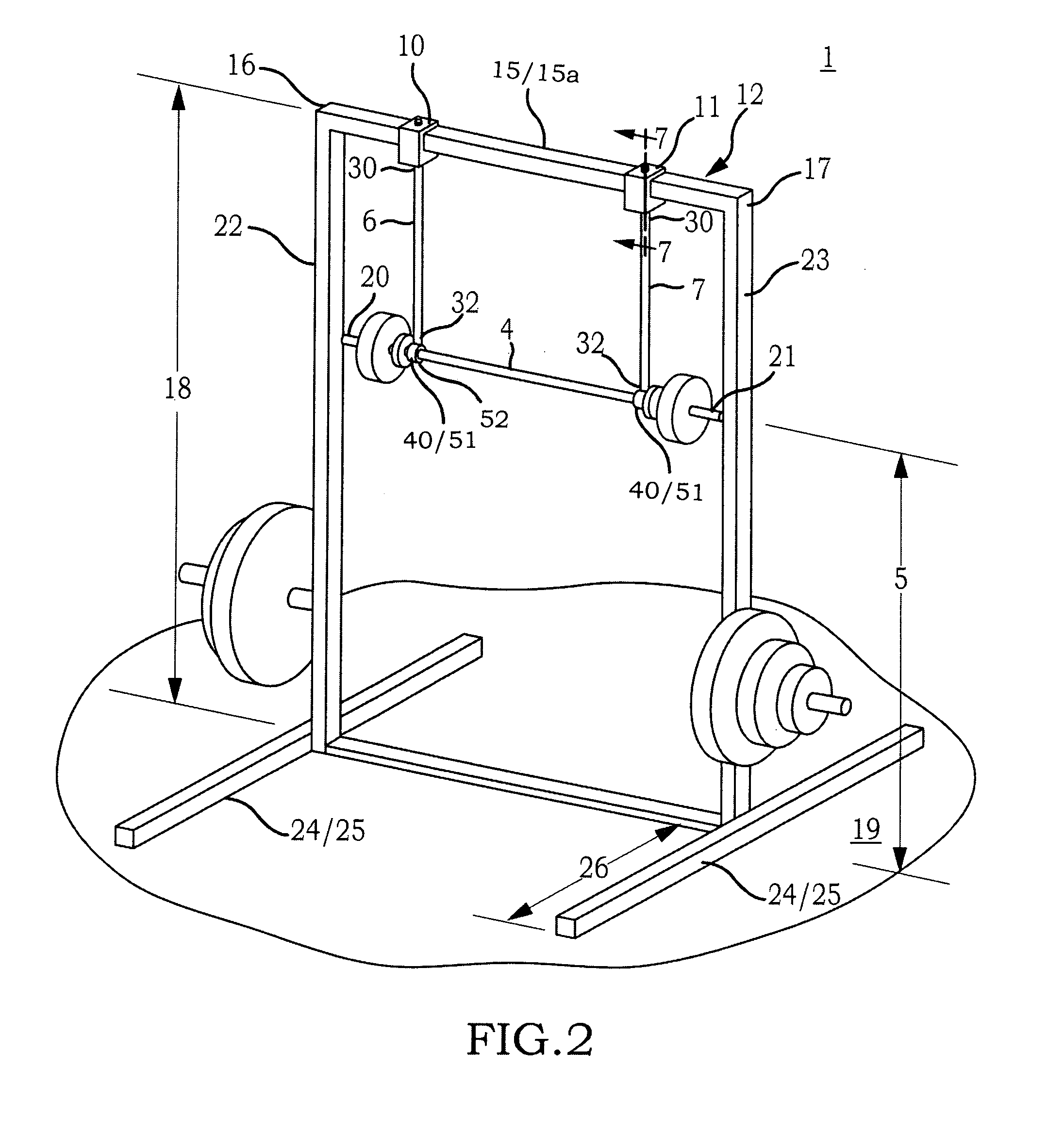 Weight lifting free fall restraint system