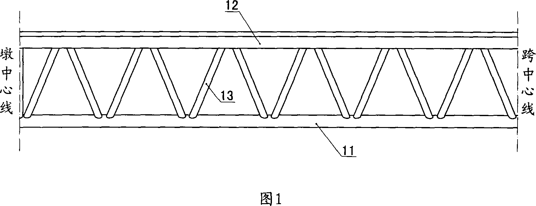 Medium-spanning steel-pipe concrete truss bridge