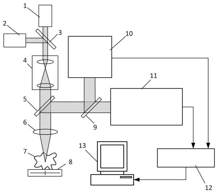 Confocal Discrete Fluorescence Spectroscopy and Fluorescence Lifetime Detection Method and Device