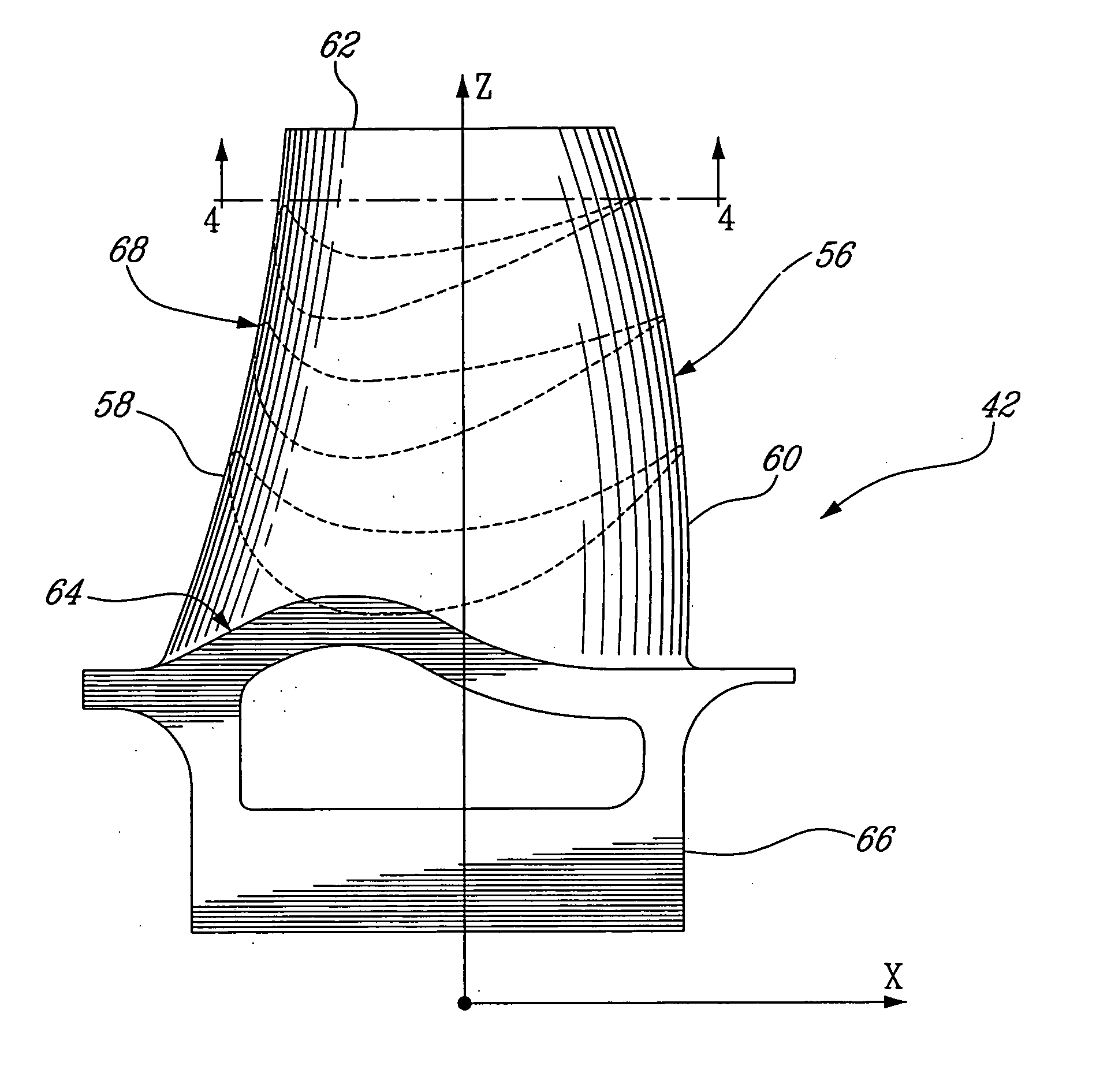 HP turbine blade airfoil profile