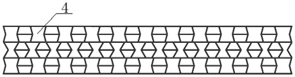 Gradient type concave honeycomb explosion-proof structure