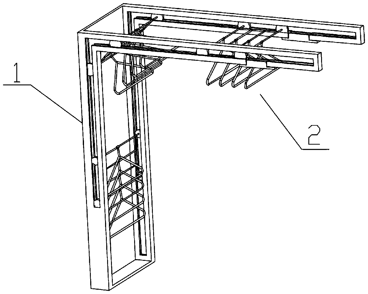 Multifunctional wardrobe placed in bay windows