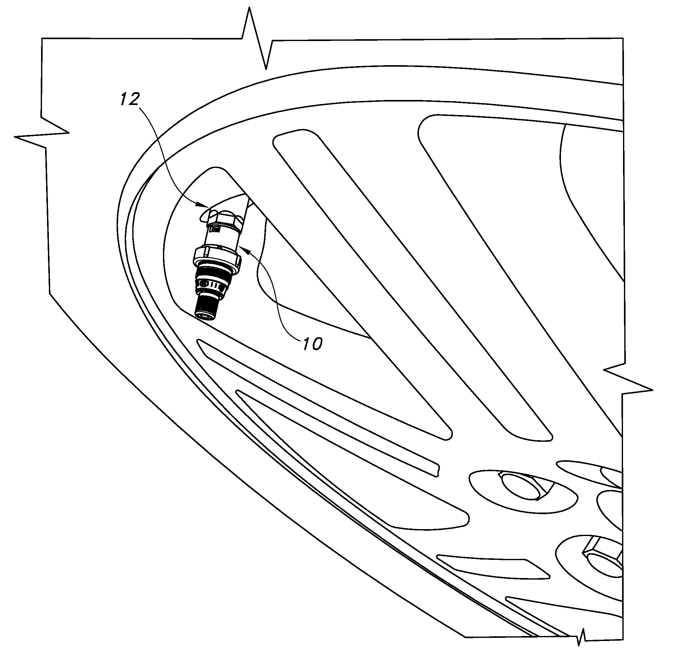 Stem-mounted tire inflation pressure regulator