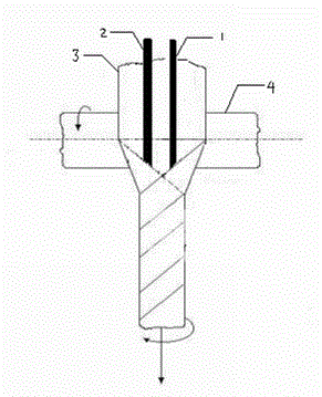 Two-core covering yarn made by ring spinning and production method thereof