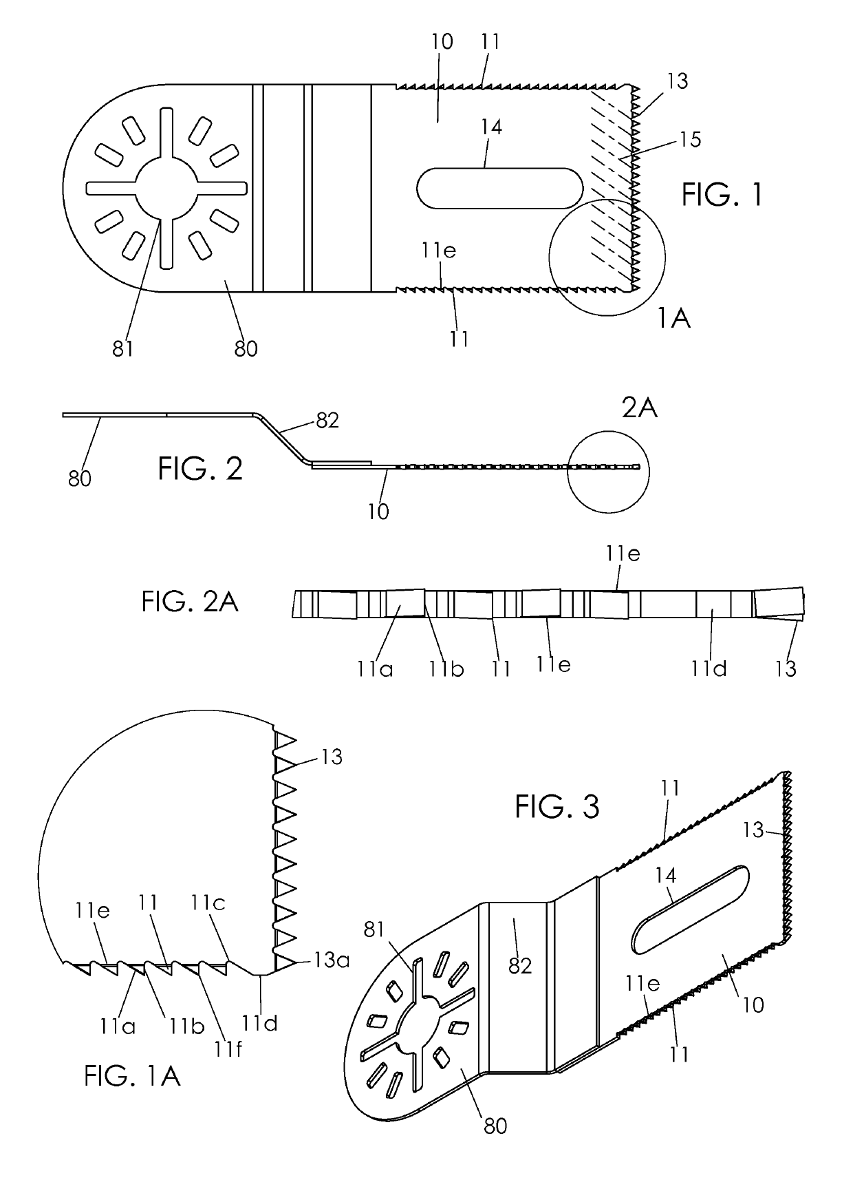 Cutting blade for oscillating tool