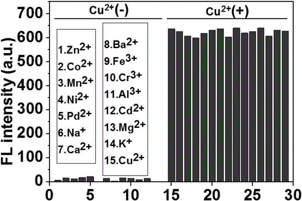 Fluorescent probe for accurately detecting copper ions in mitochondria by light control as well as preparation method and application of fluorescent probe