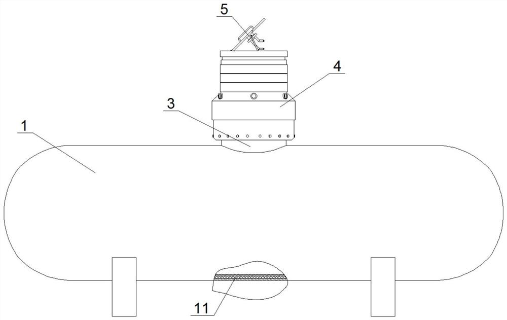 A sf buried oil tank