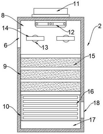 Printing and packaging ink waste gas collecting and treating device