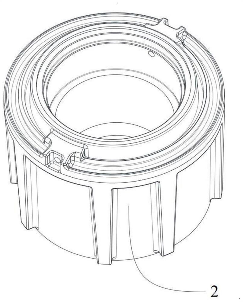 Method for improving assembling strength of plastic outer cylinder and metal bearing assembly of washing equipment