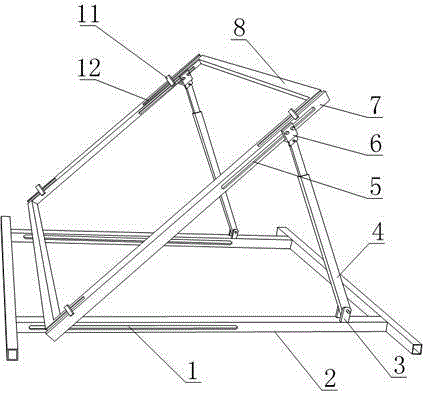 Photovoltaic plate installing rack convenient to install