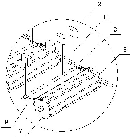 Cover plate blockage prevention structure for municipal drainage ditch