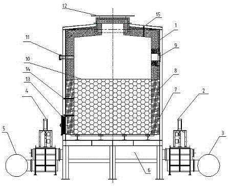 Device guarantee regenerative thermal oxidizer (GRTO) capable of treating inflammable and explosive industrial organic waste gas more safely