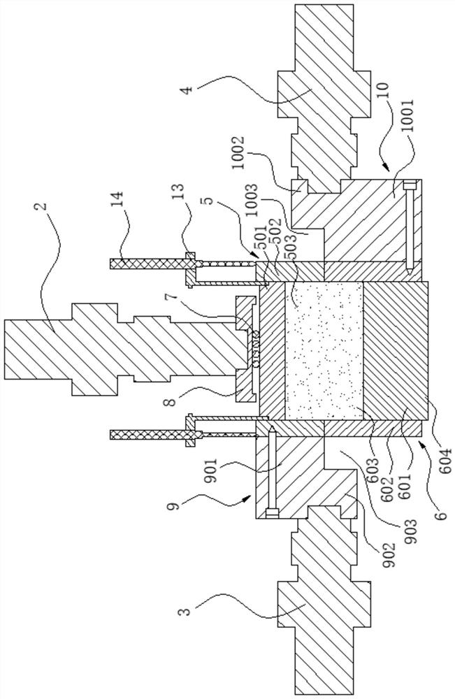 Discrete material shearing device