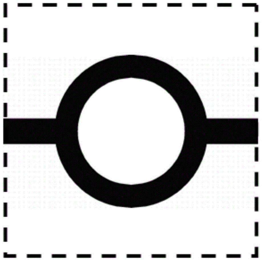 Single connecting rod column and circular ring cylinder based large absolute forbidden band square lattice photonic crystal