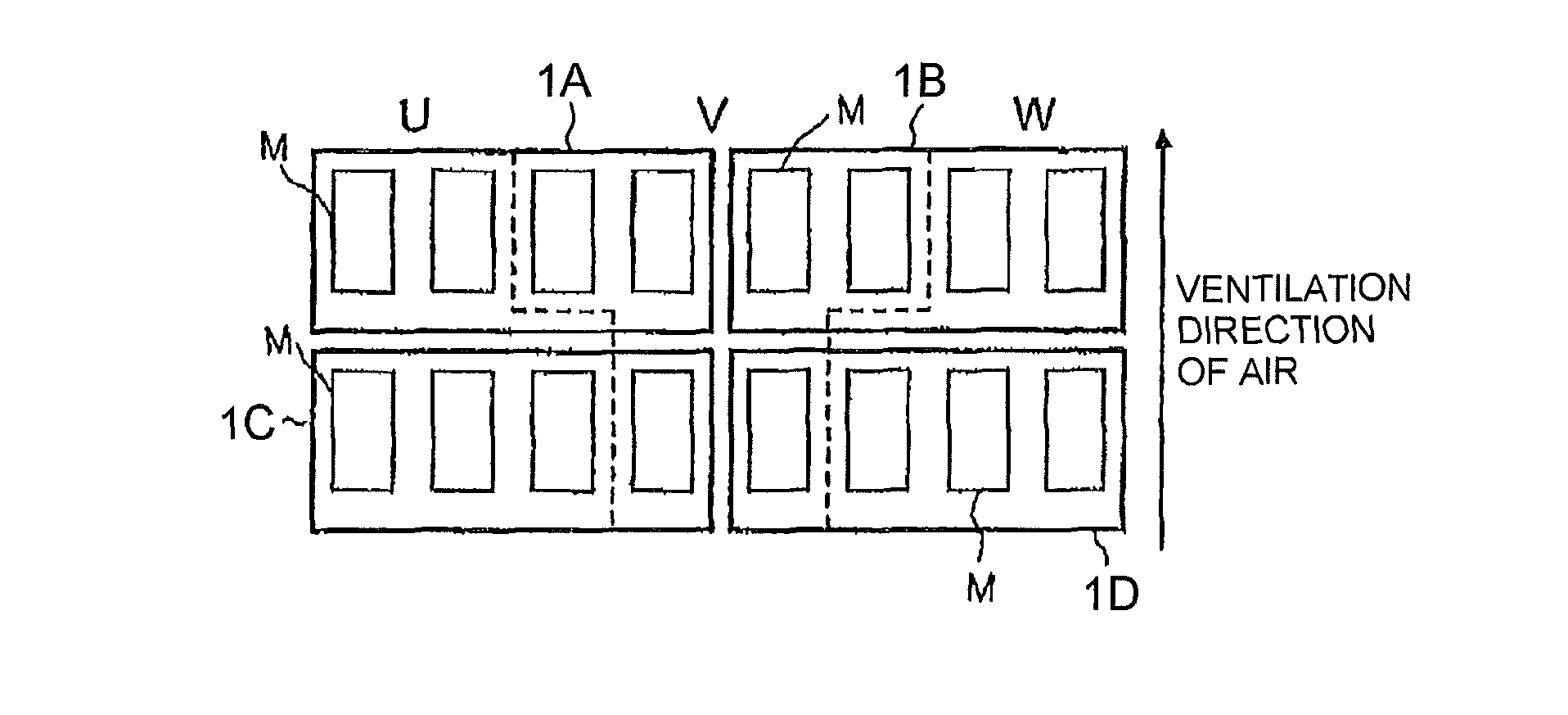 Stacked structure of power conversion apparatus