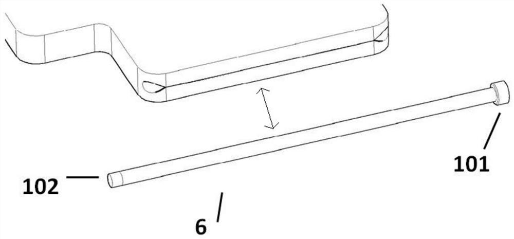 A support device used in the beveling stage of a ship plate and its application method