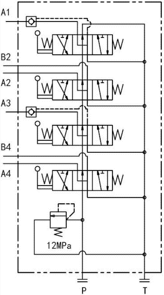 Rotary multi-way valve with pressure maintaining and shock preventing functions